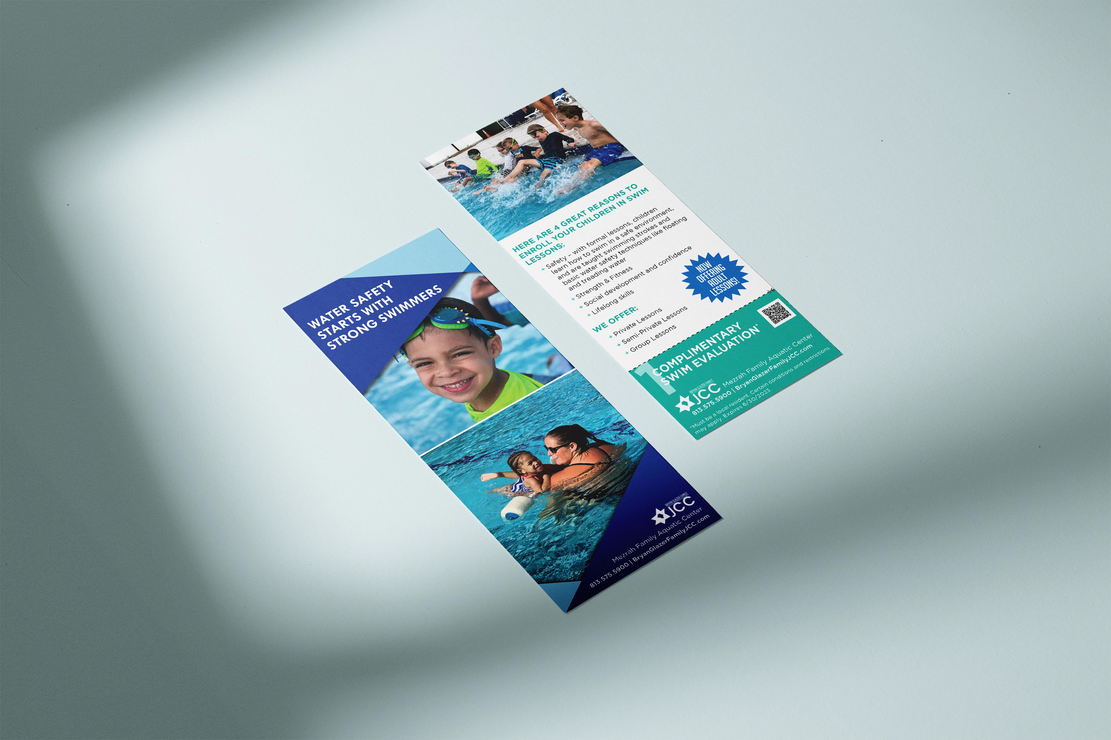 Bryan Glazer Family JCC Swim Lessons Rack Card