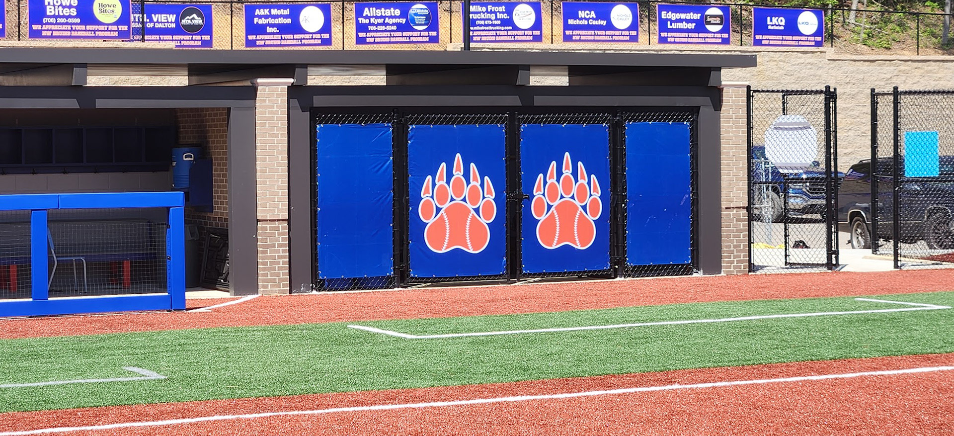 Branded Fence Gate Windscreen