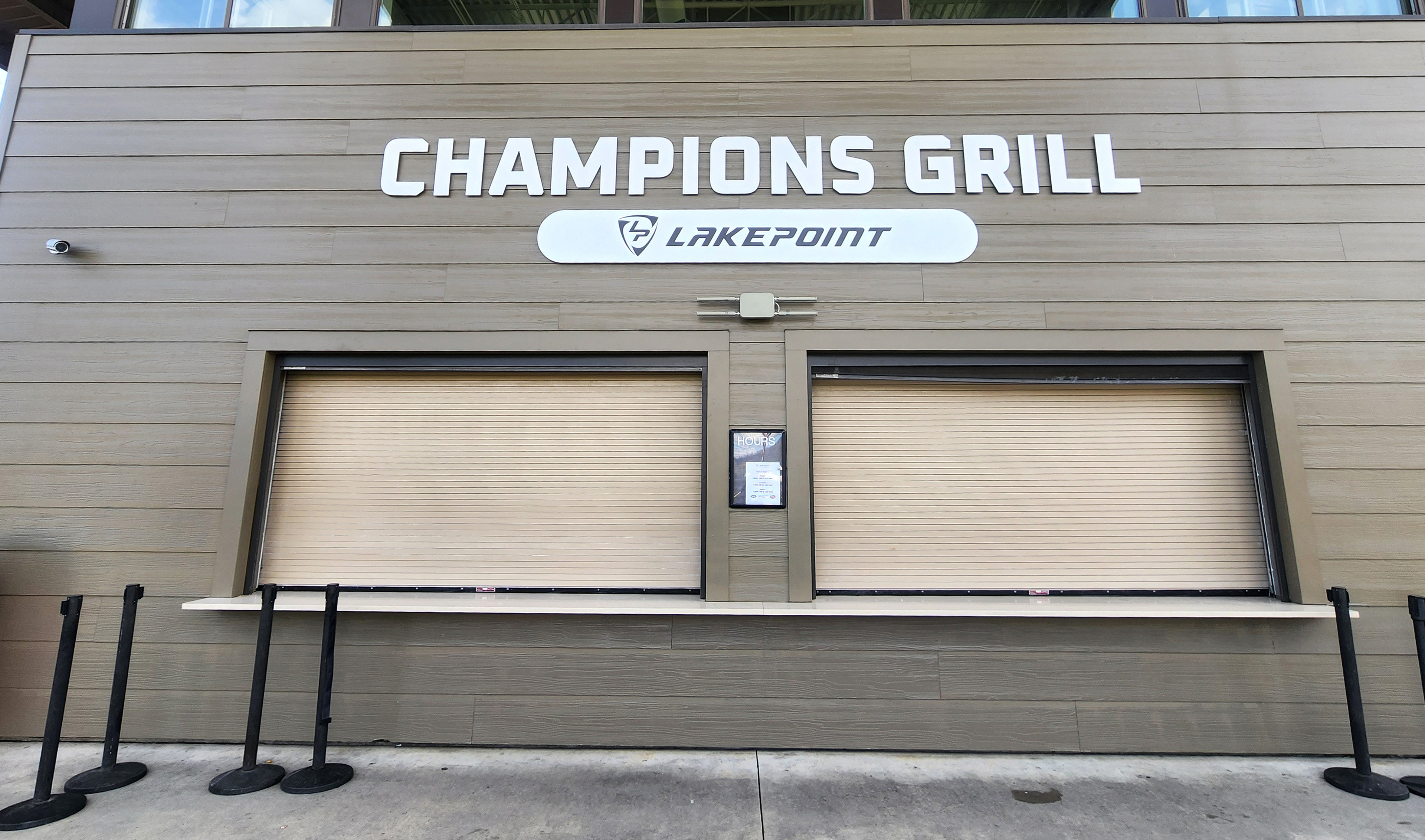 routed white plastic signage for a concession stand
