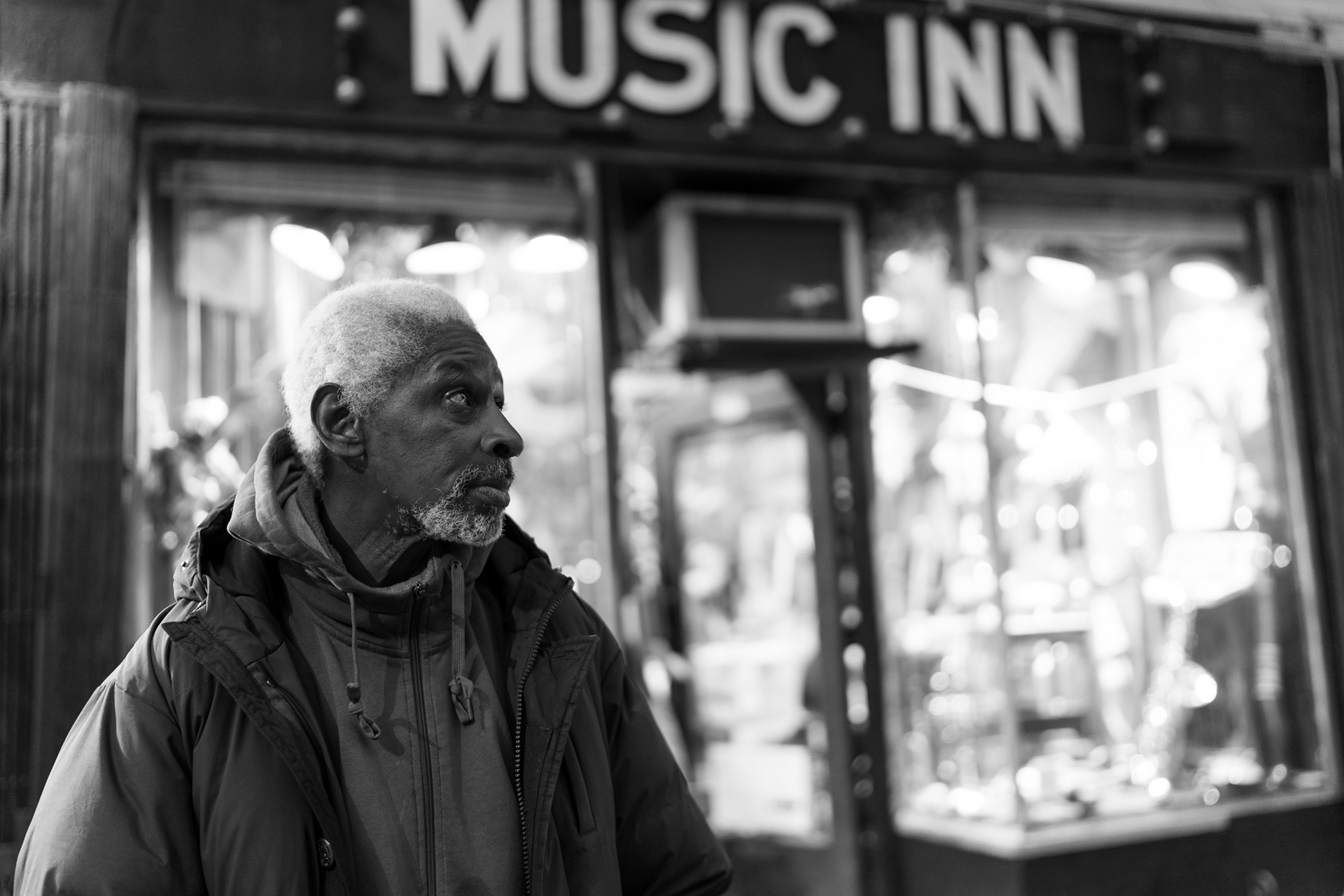 "Oh, the Music Inn, that’s really cool! I support Jeff... When I was a kid skateboarding in this park in the 80s he knows me, he’s very supportive. I buy whatever he can sell me. The one thing about the Music Inn, not only does he have instruments from all over the world, but he can play them, and he’s in maintenance, he can fix them and all that shit. He’s a mad scientist.”