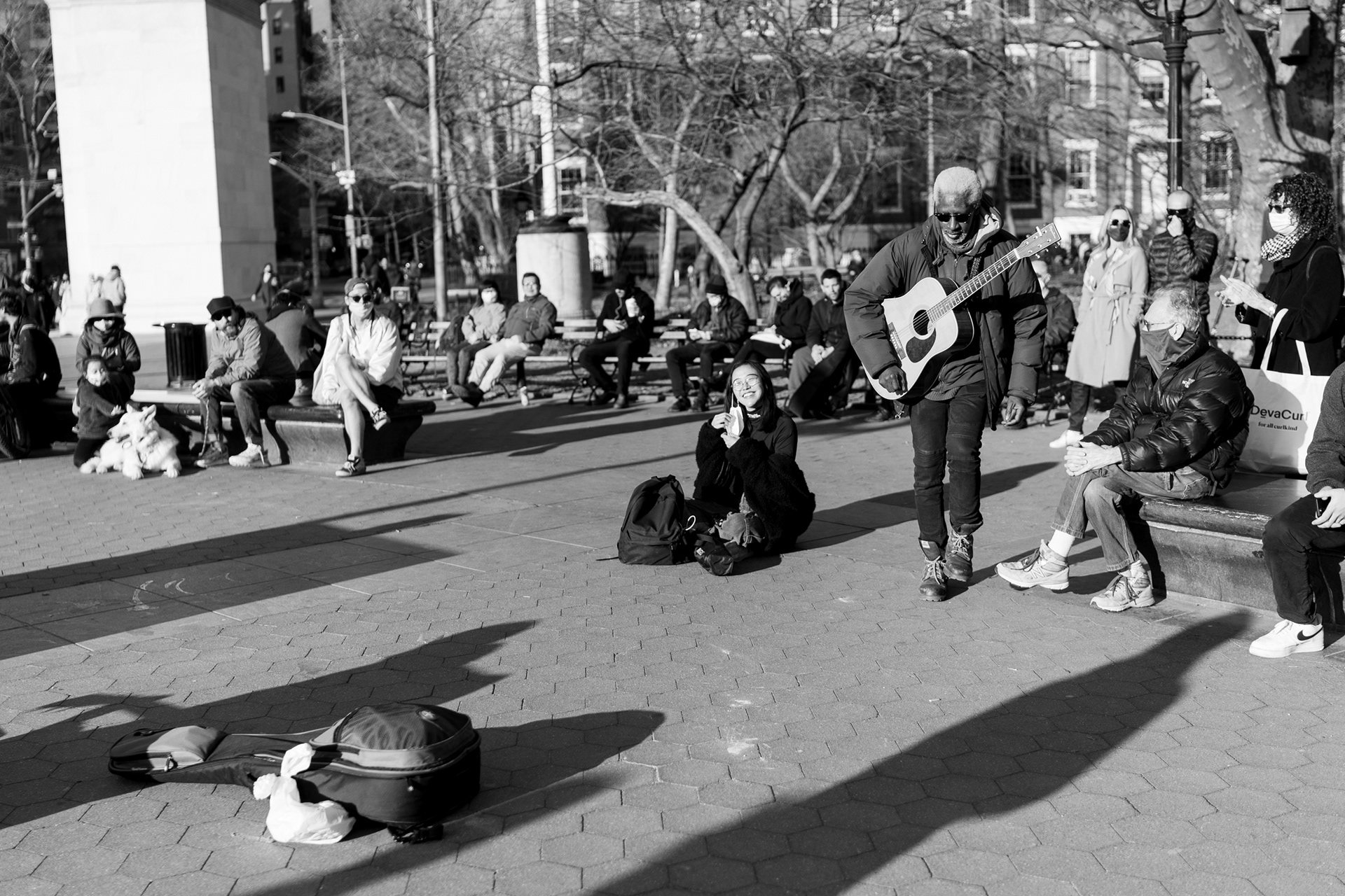 “Sometimes it takes a lot to put that song out there. You take a break, a 30 second, 40 second break, you know, to generate for the next song.” What does it feel like to walk through the crowd that’s listening to you while they’re clapping? “I don’t give a fuck. ‘Thank you!’”