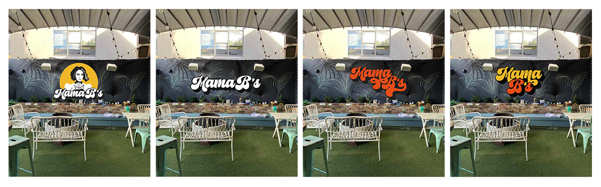 Mama B's Signage Mockups