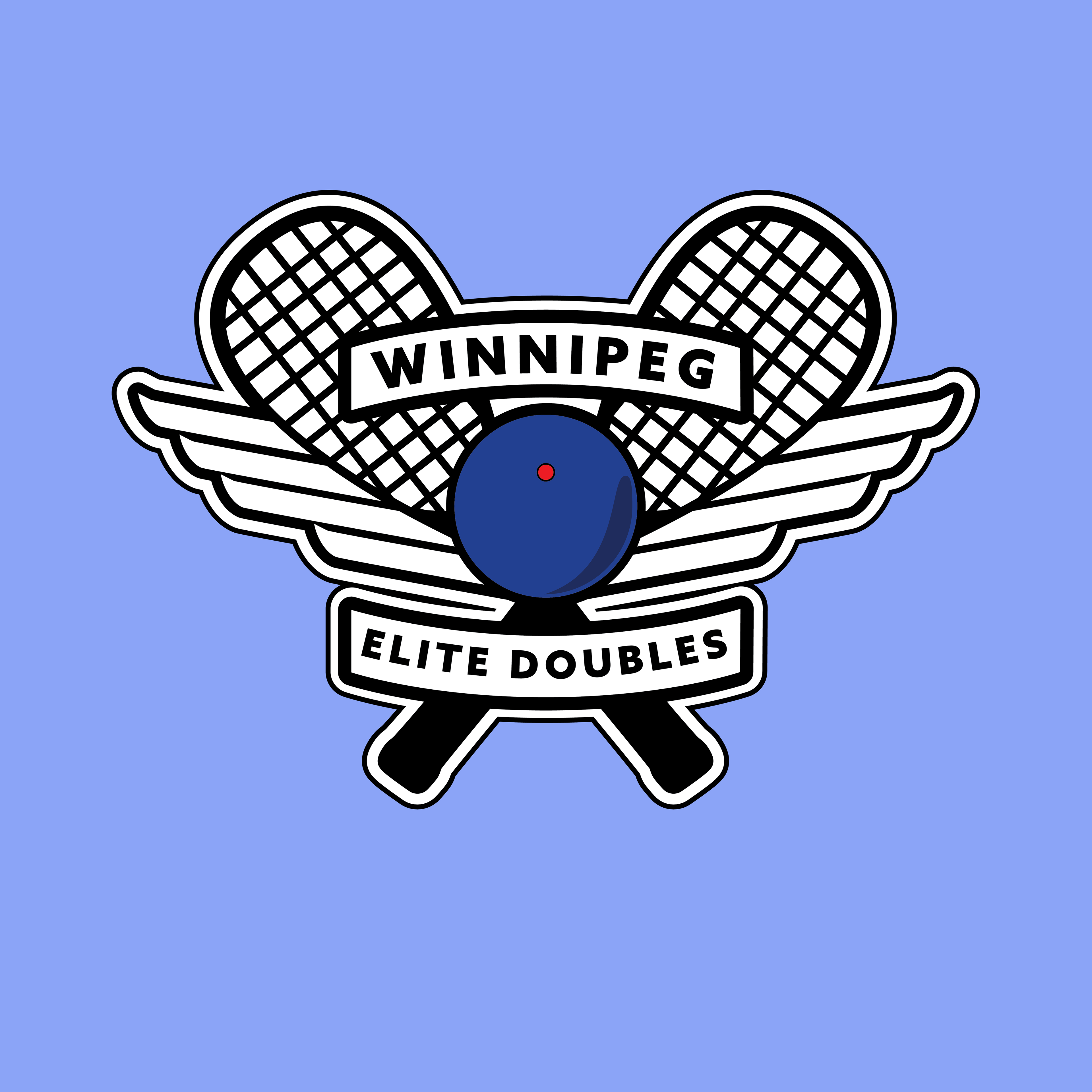 Original logo design for Winnipeg Elite Doubles squash league