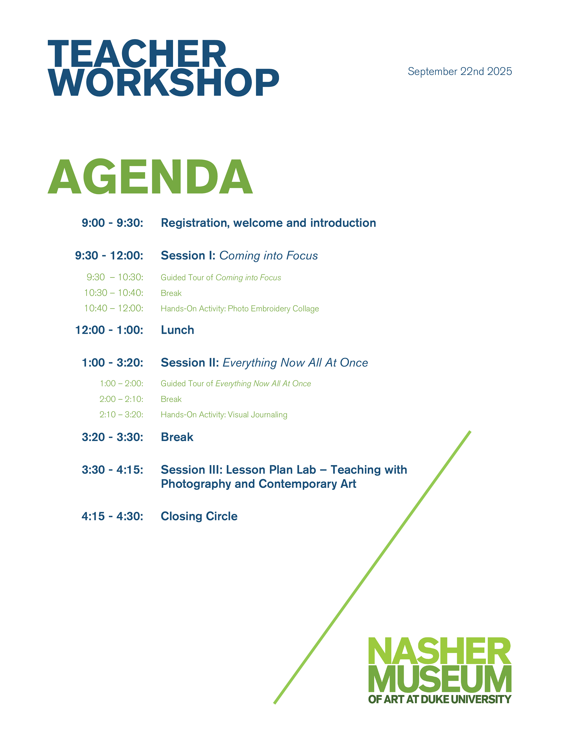 Using Nasher's updated identity