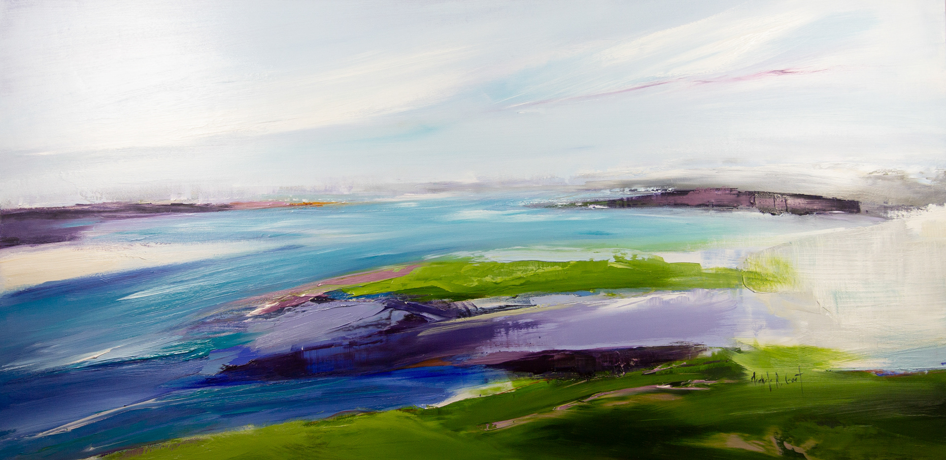 DAYBREAK 20X40 OIL ON CRADLE