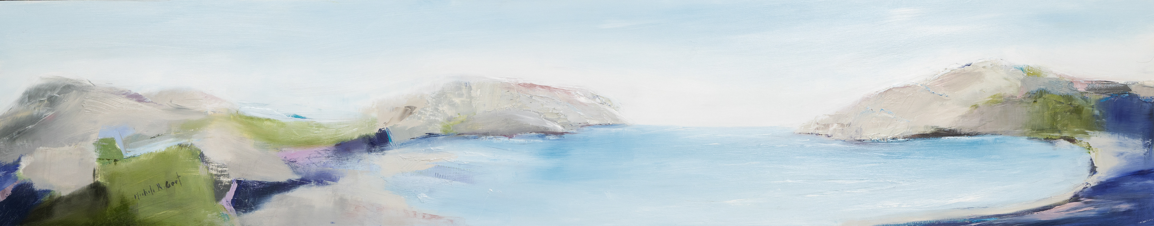 QUIET MY SOUL 12X60 OIL ON CRADLE