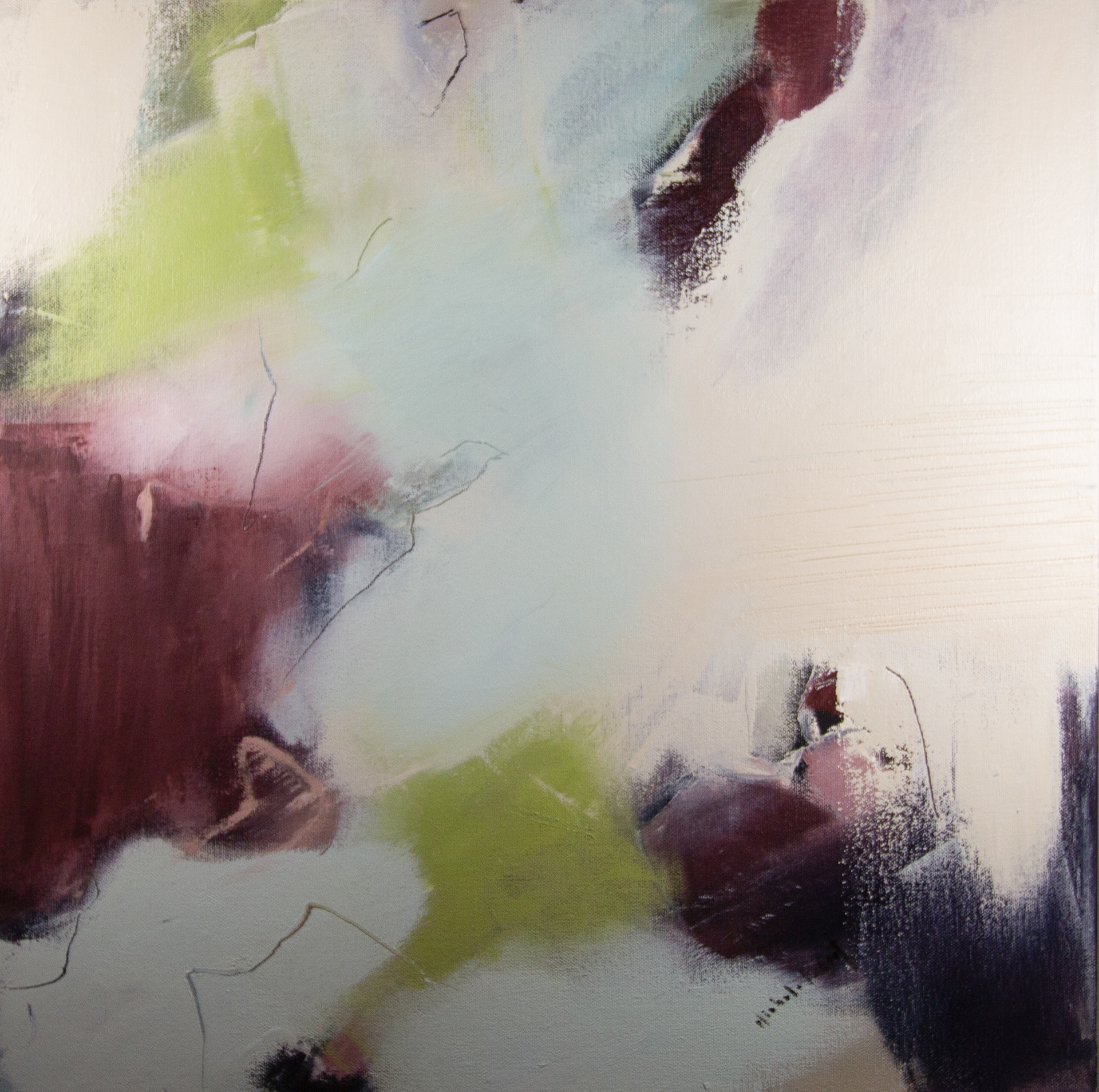 A QUIET RESOLVE 20X20 OIL ON CANVAS