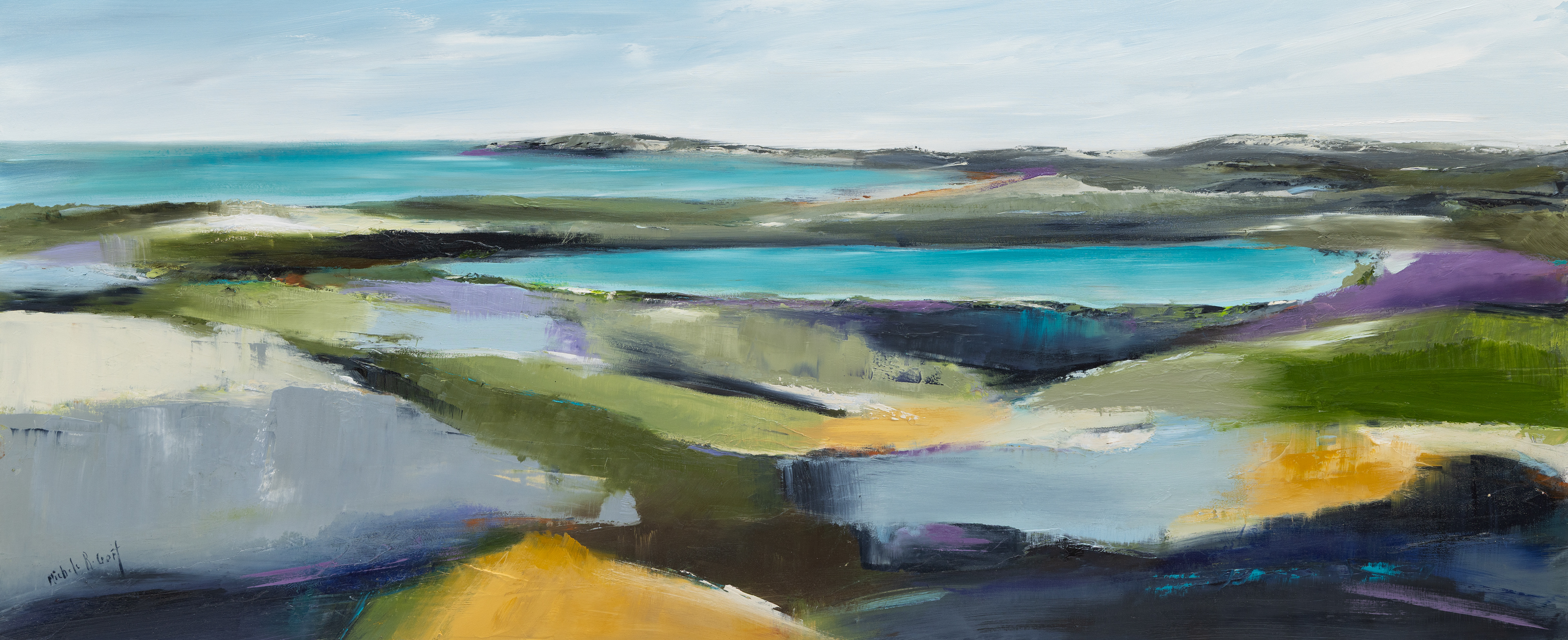 DEEP JOY 20X48 OIL ON CRADLE