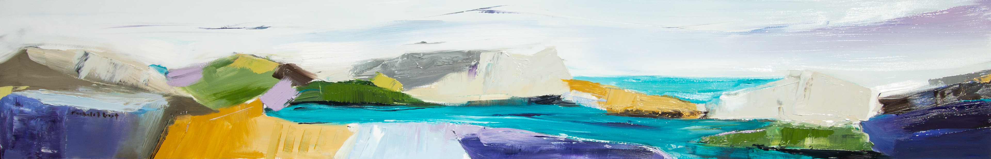 JOYFUL COLORS 8X48 OIL ON CRADLE