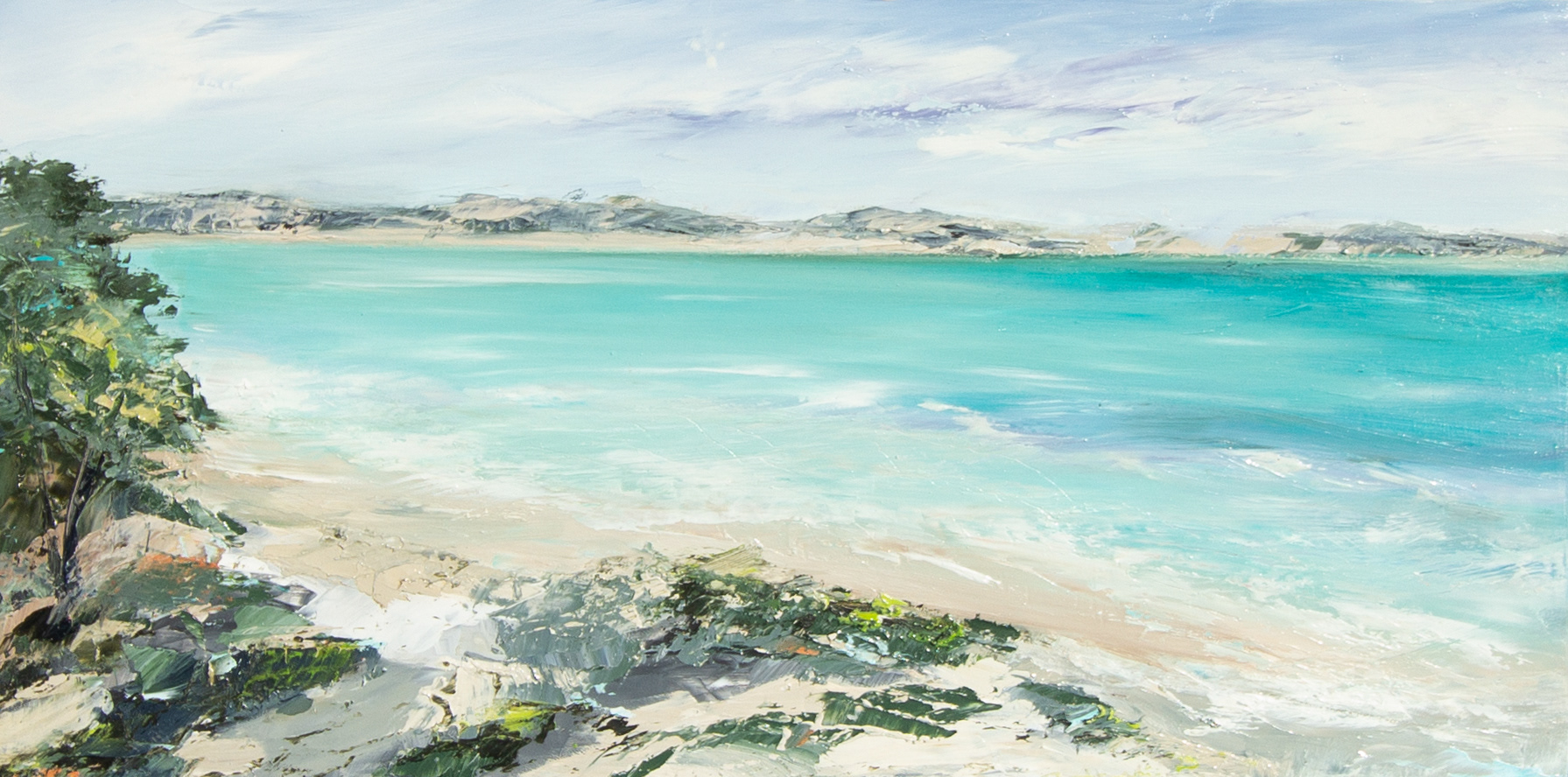 TRAIL VIEW 10X20 OIL ON CRADLE