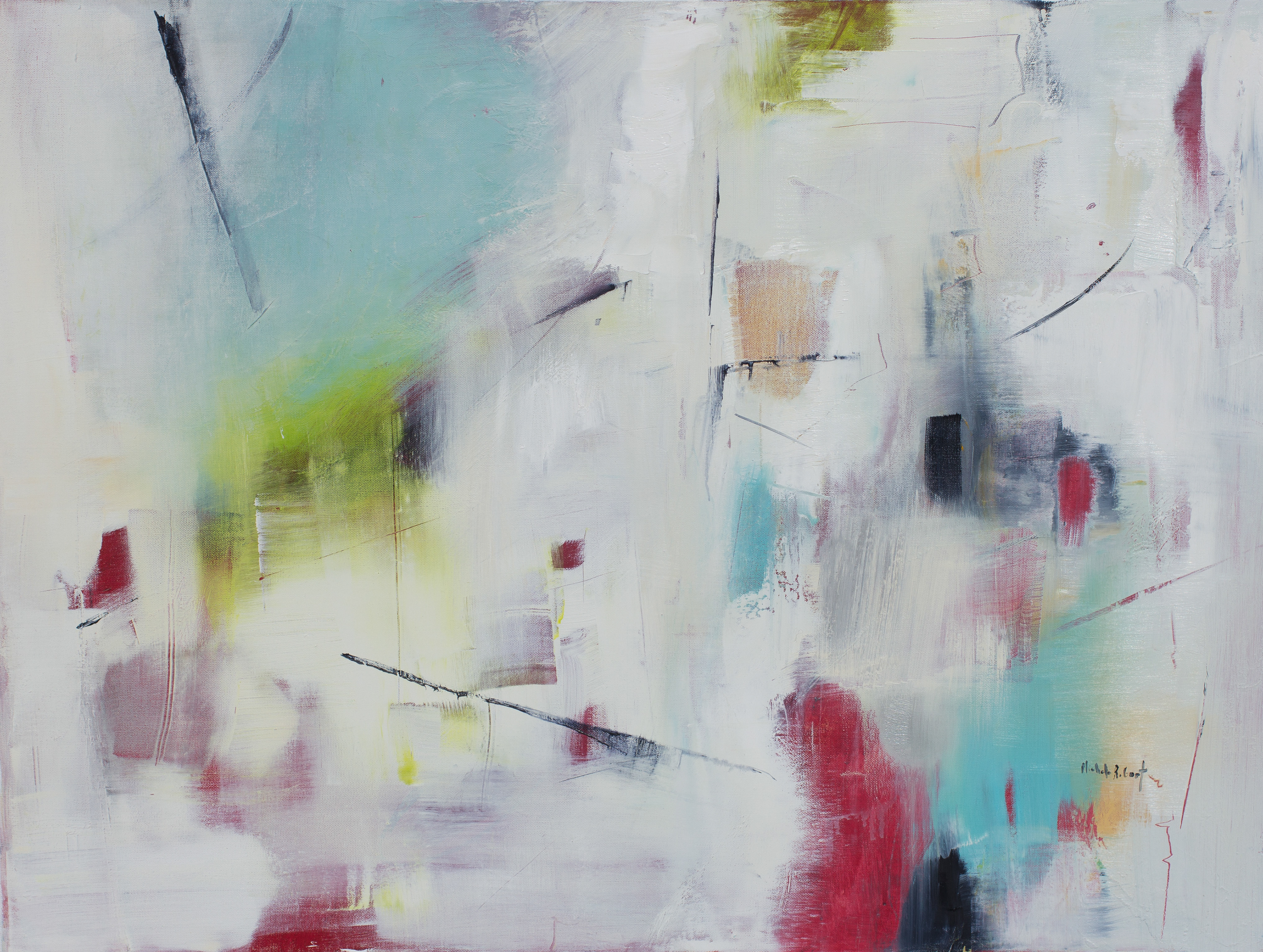 FRACTURED THOUGHTS OIL ON CANVAS 30X40 (SOLD)