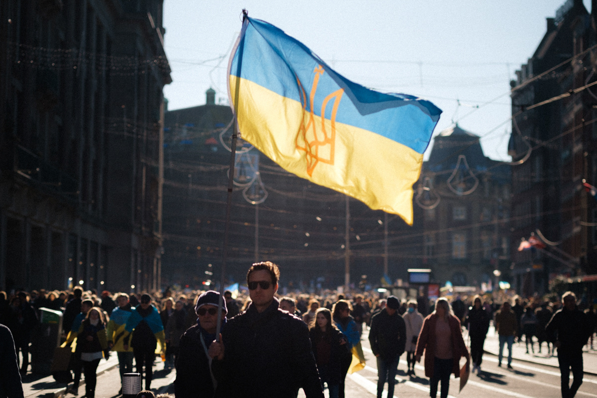 Protest against the Russian invasion of Ukraine, Amsterdam, 2022
