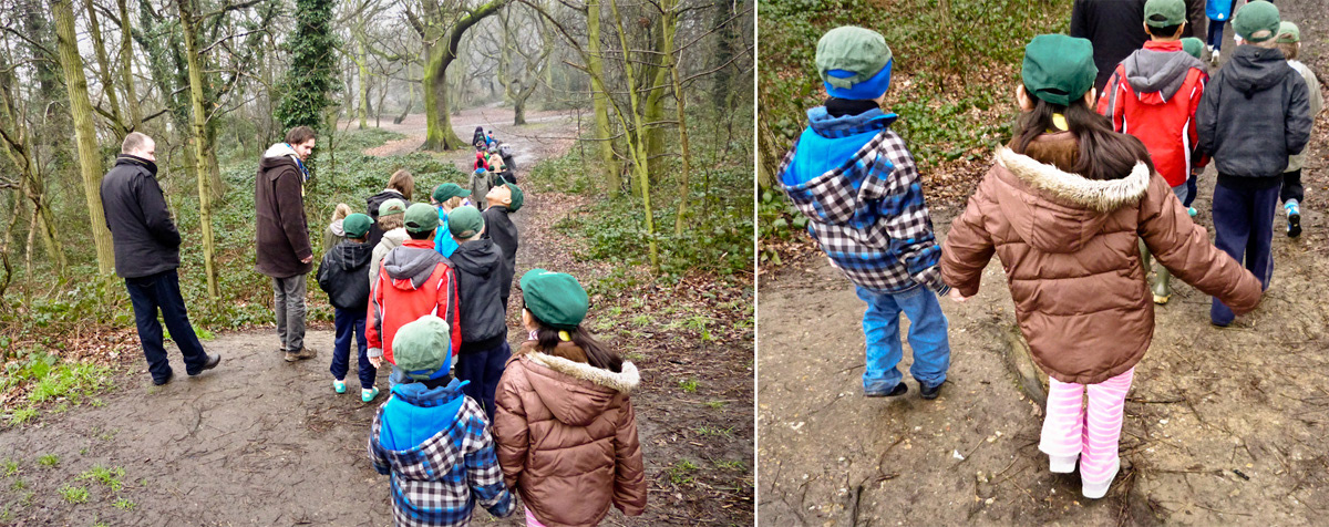 Photographs of children taking part in the workshops using the toolkit