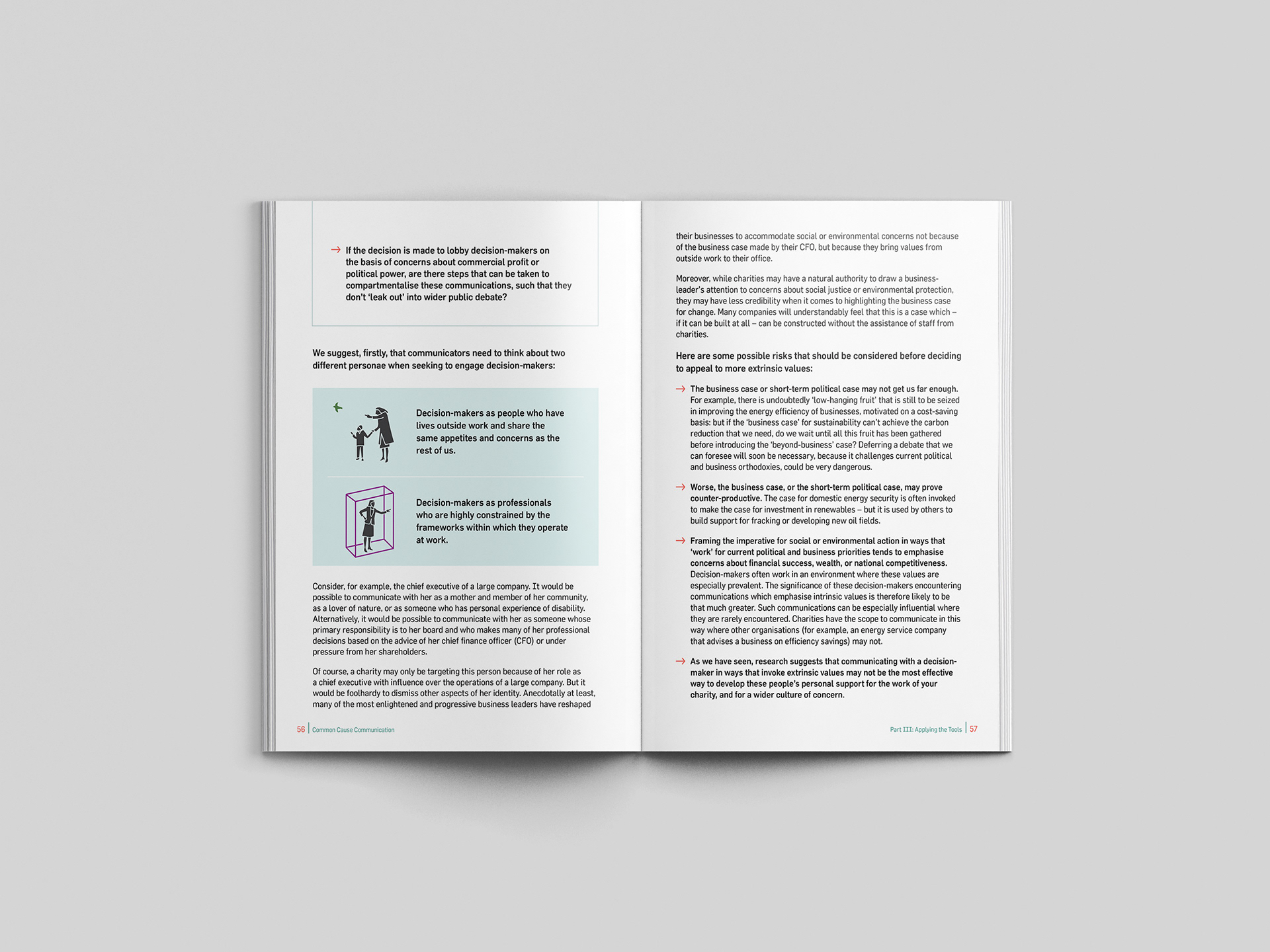 Report open showing content with icons