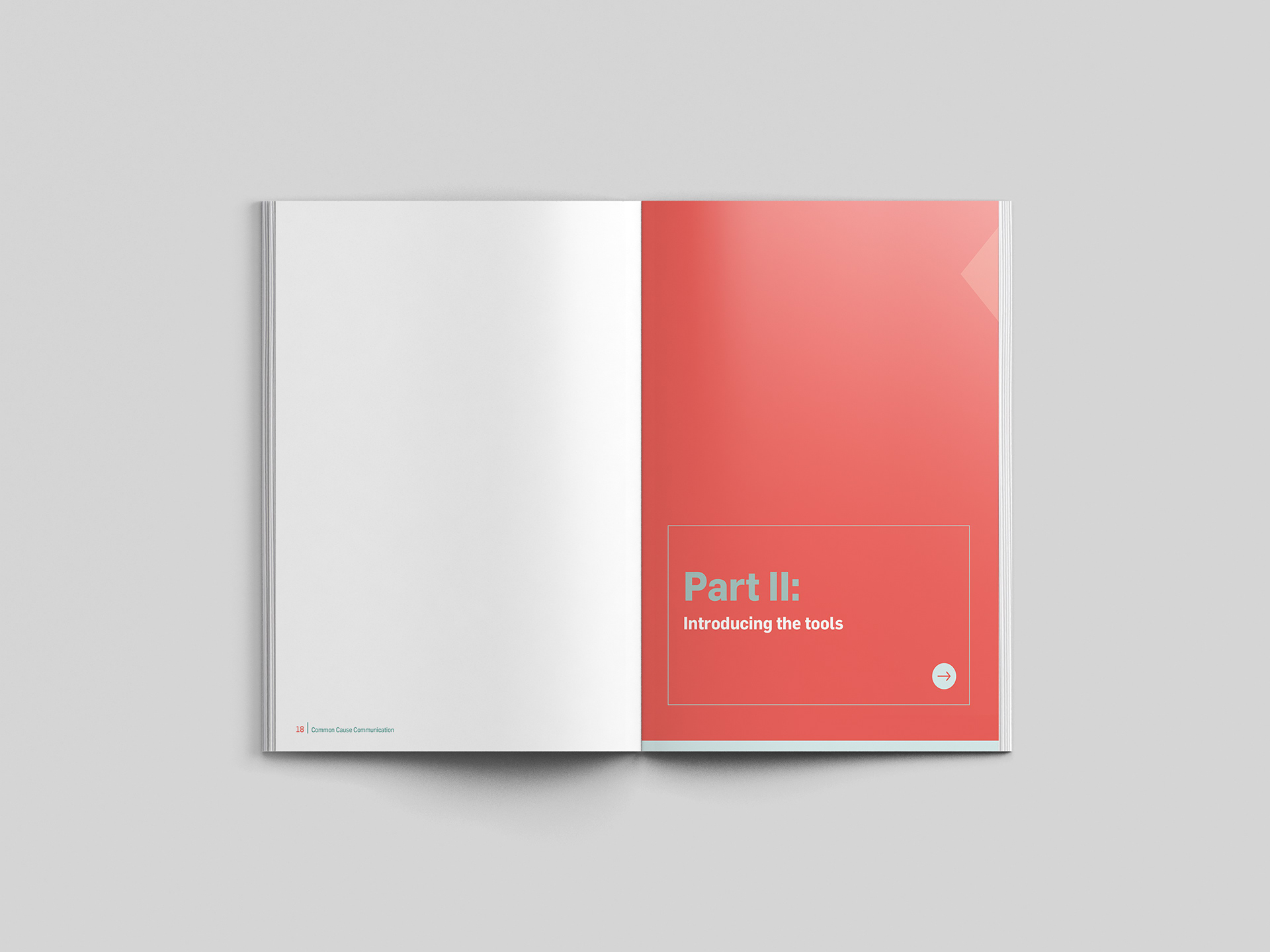 Report open showing section cover