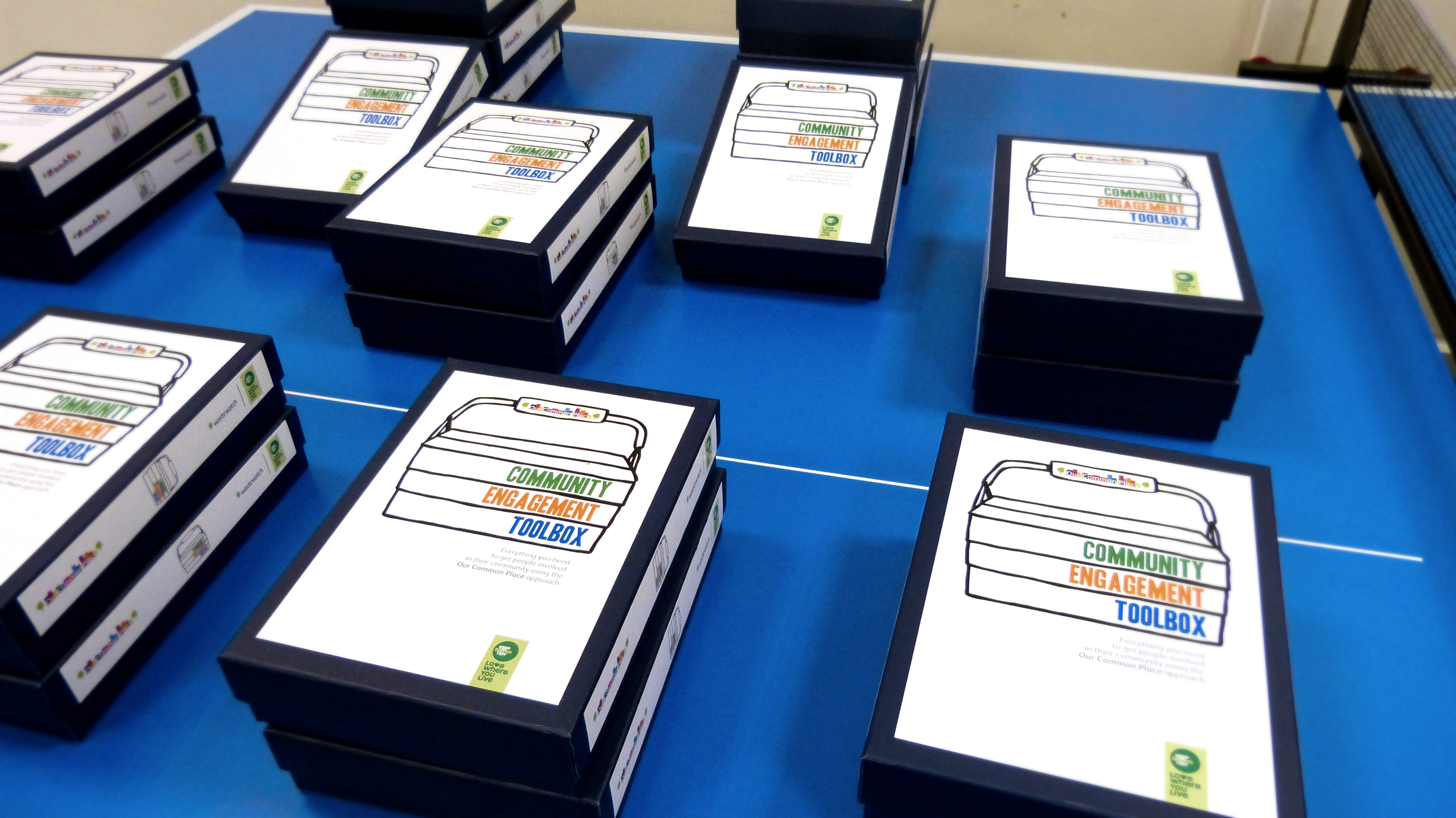 Photograph of toolkits on table