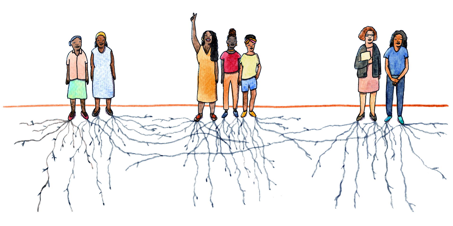 Women connected through their roots