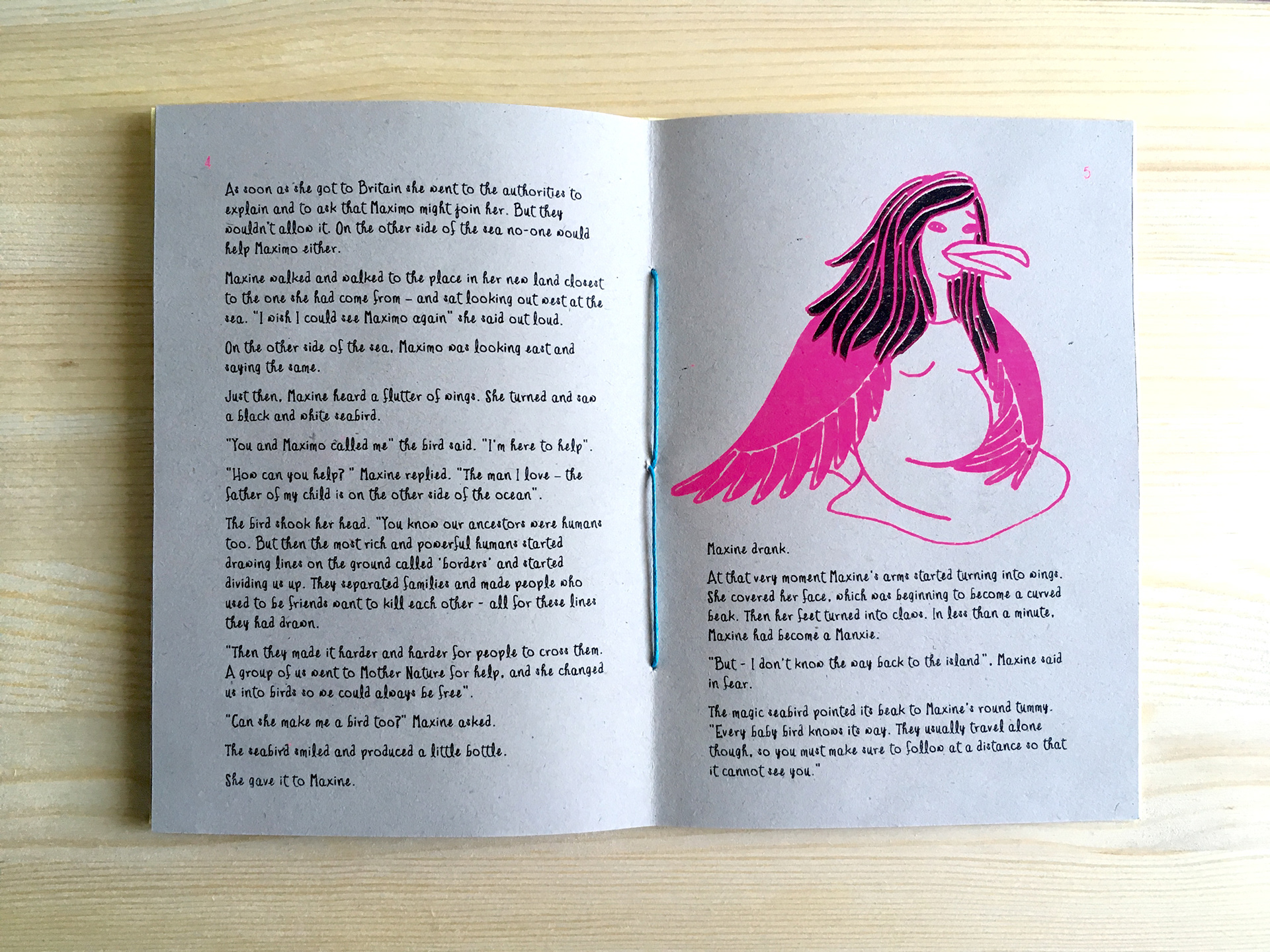 The Manxie's Secret spread - a pregnant bird woman 