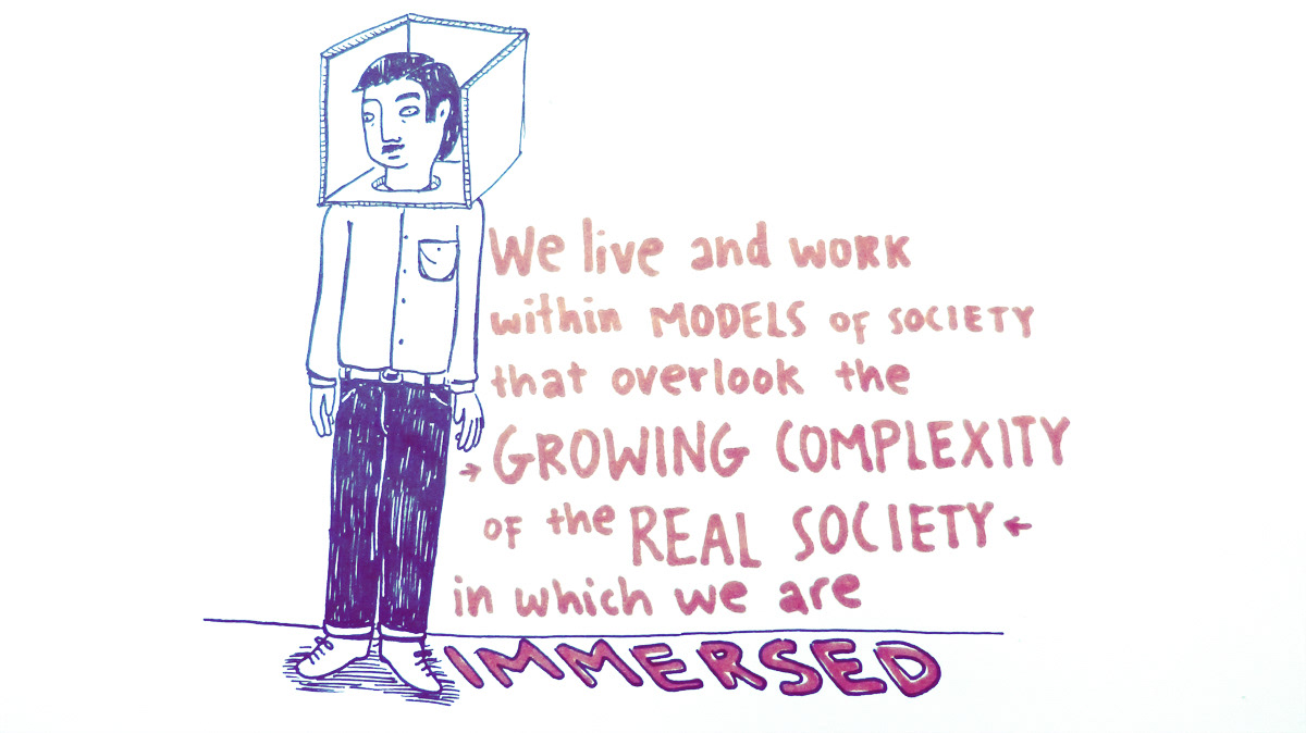 Illustrated quote from Max-Neef on “Human Scale Sustainable Development”.