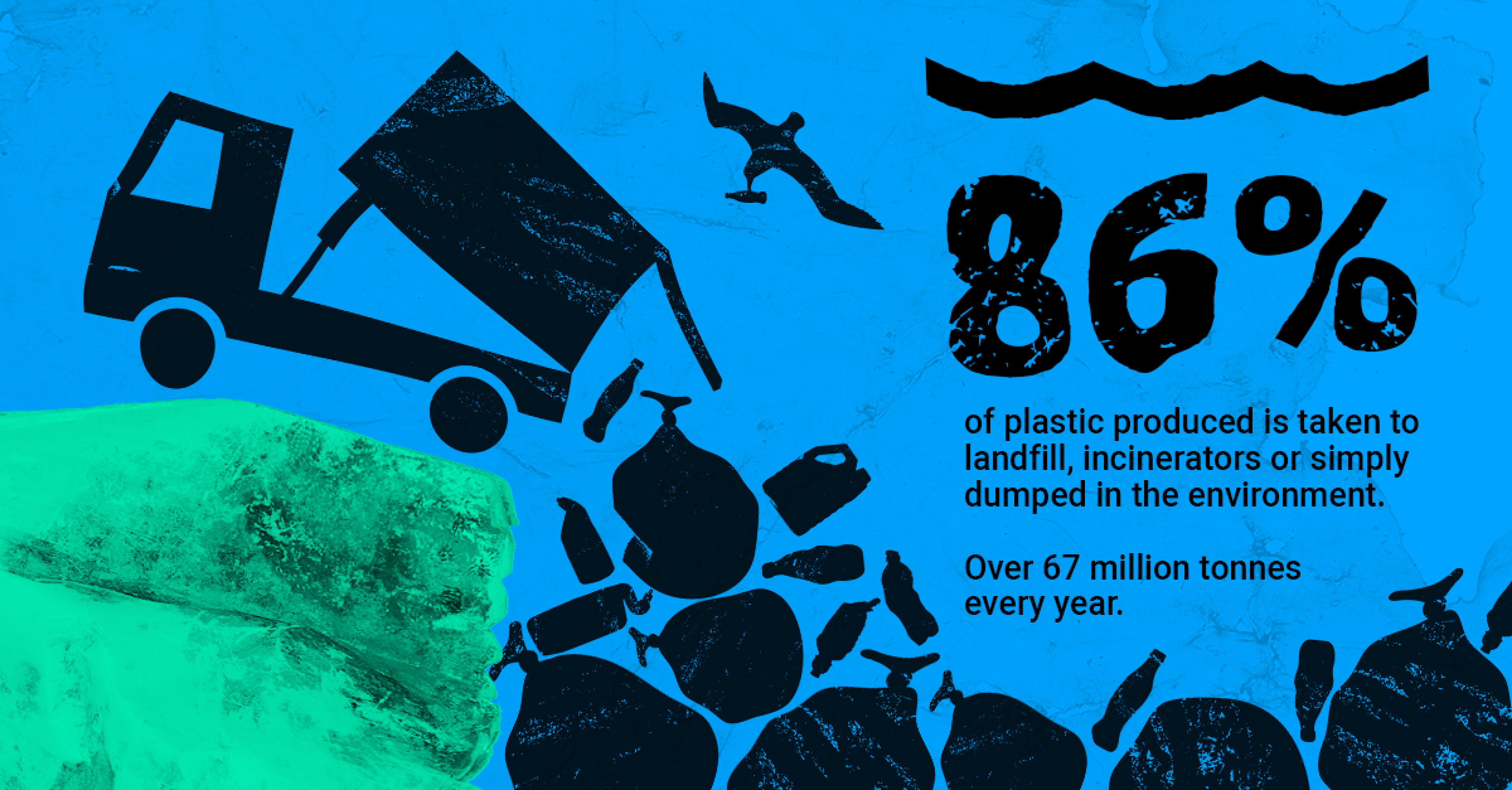 Infographic using End Ocean Plastics style guide