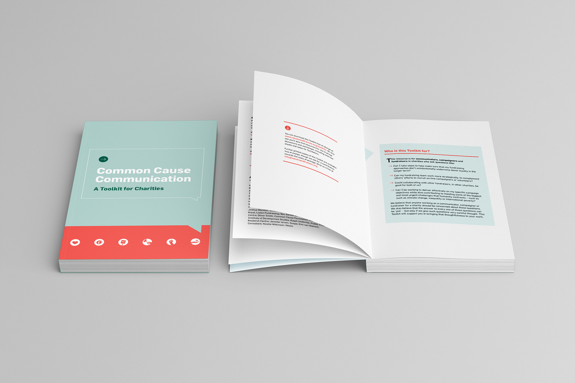 Photograph of two reports, one closed, one open