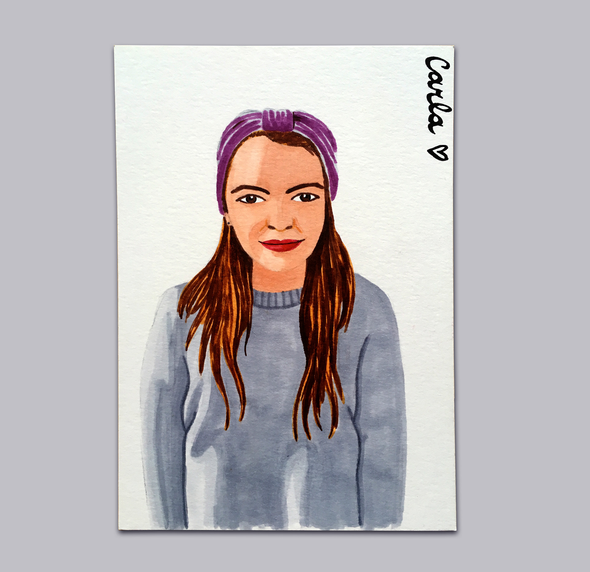 Marker illustration of young woman