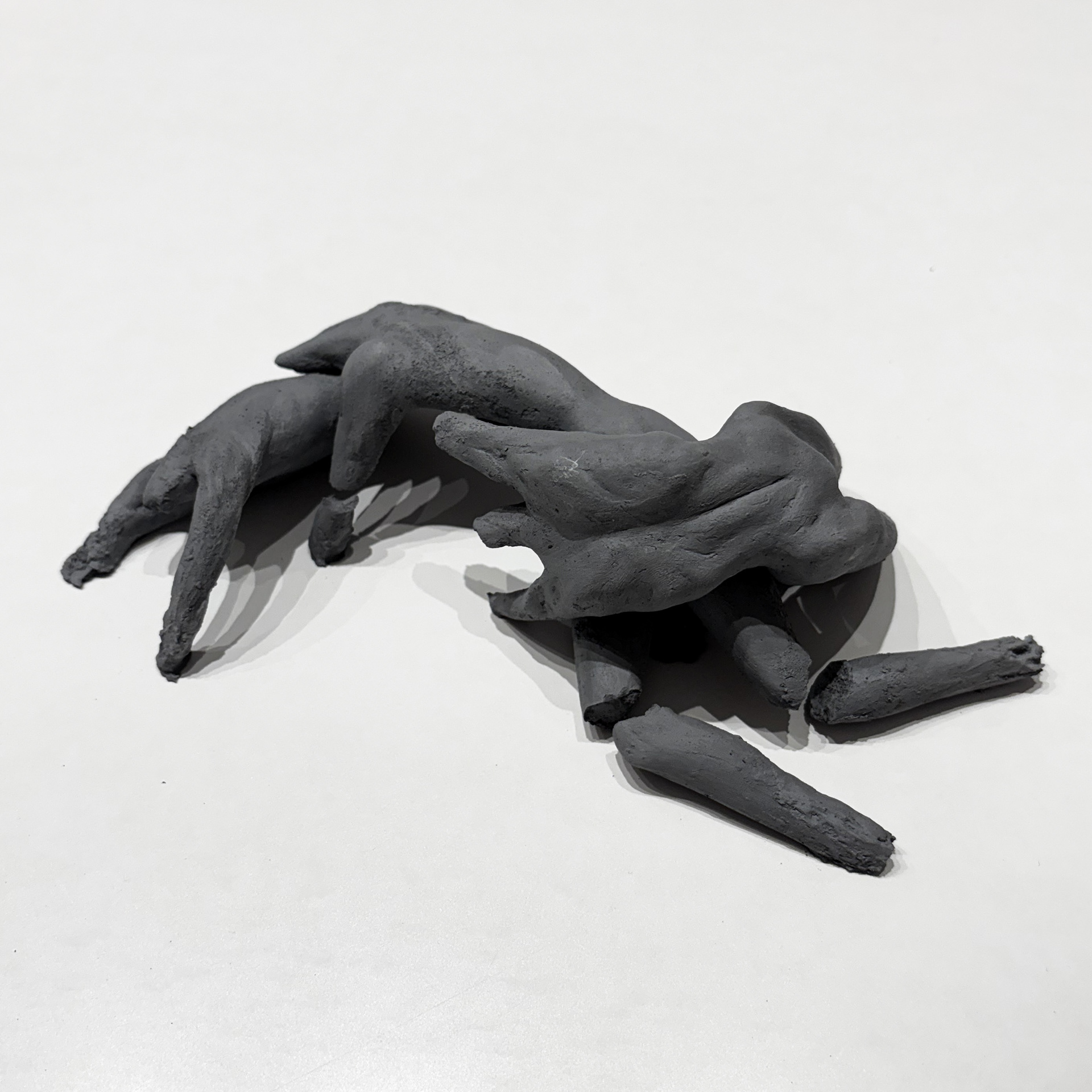 Twist II, black porcelain, 2025 (unfired)