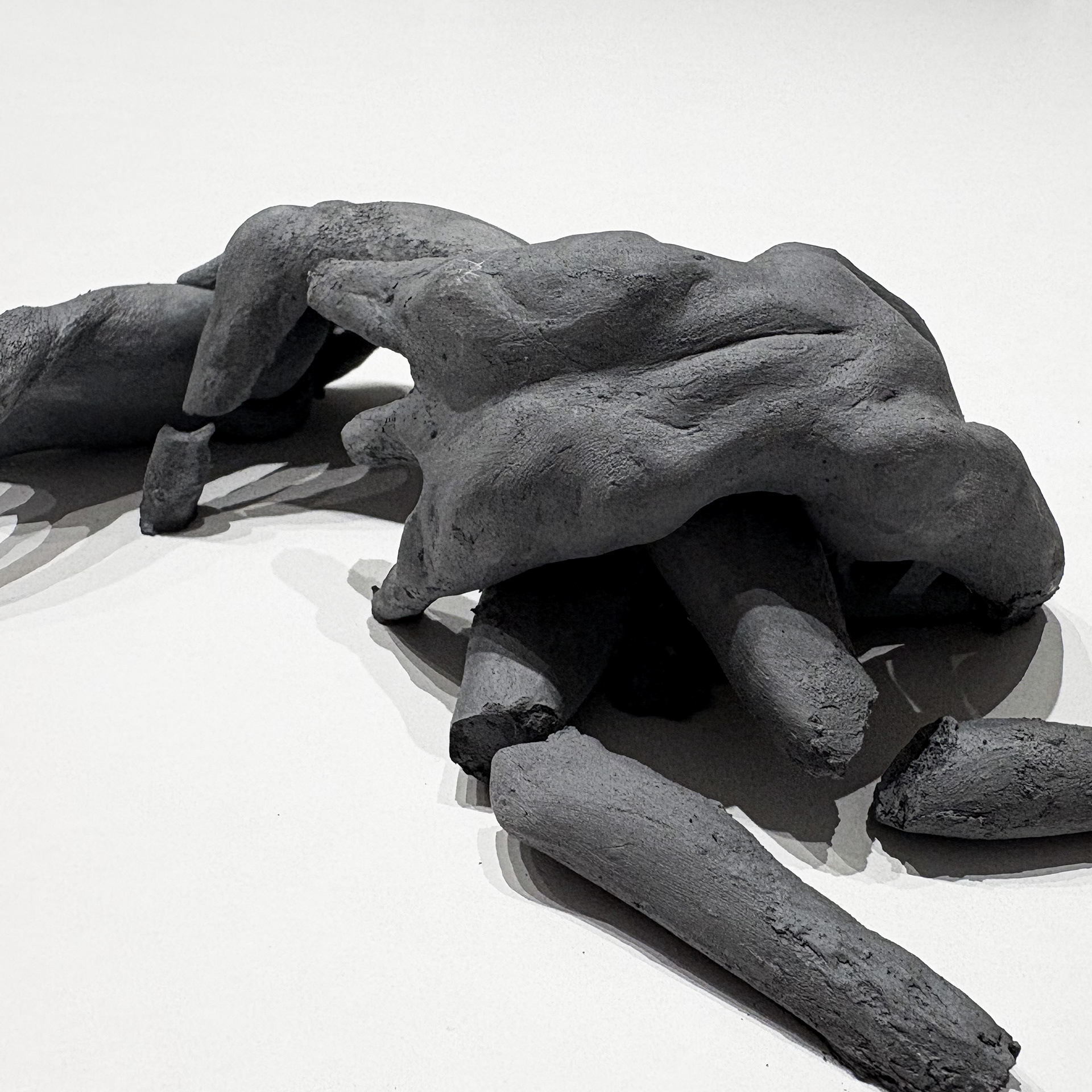 Twist II, black porcelain, 2025 (unfired)
