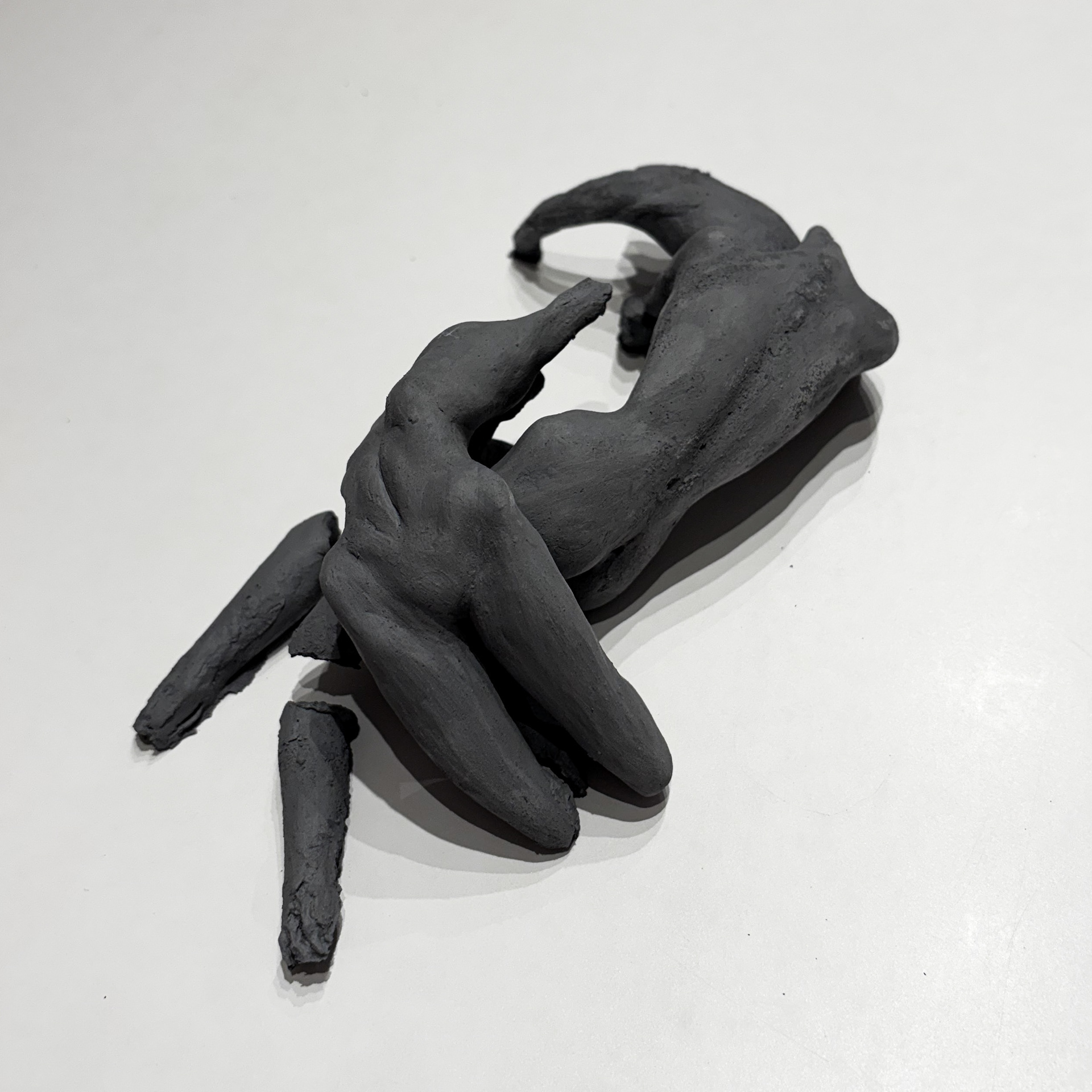 Twist II, black porcelain, 2025 (unfired)