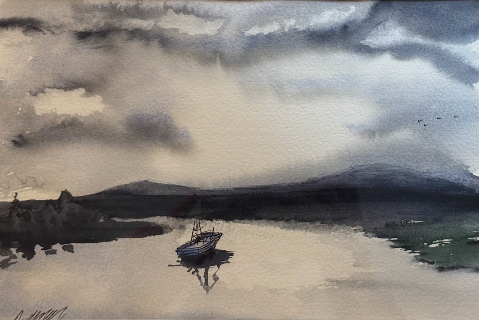 Gouache painting