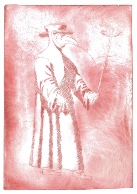 Dry points of the plague doctor