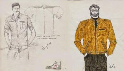 While doing research, I found this original sketch of the 1980's Racer jacket by Europe Craft.