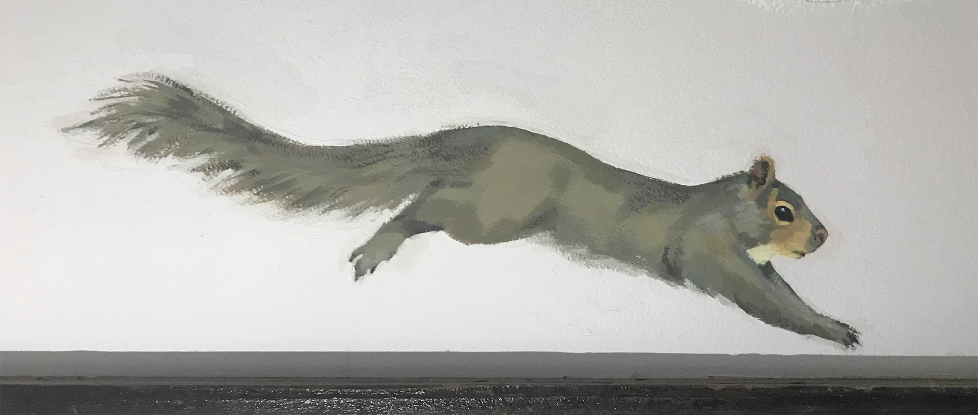 Running Eastern Gray Squirrel