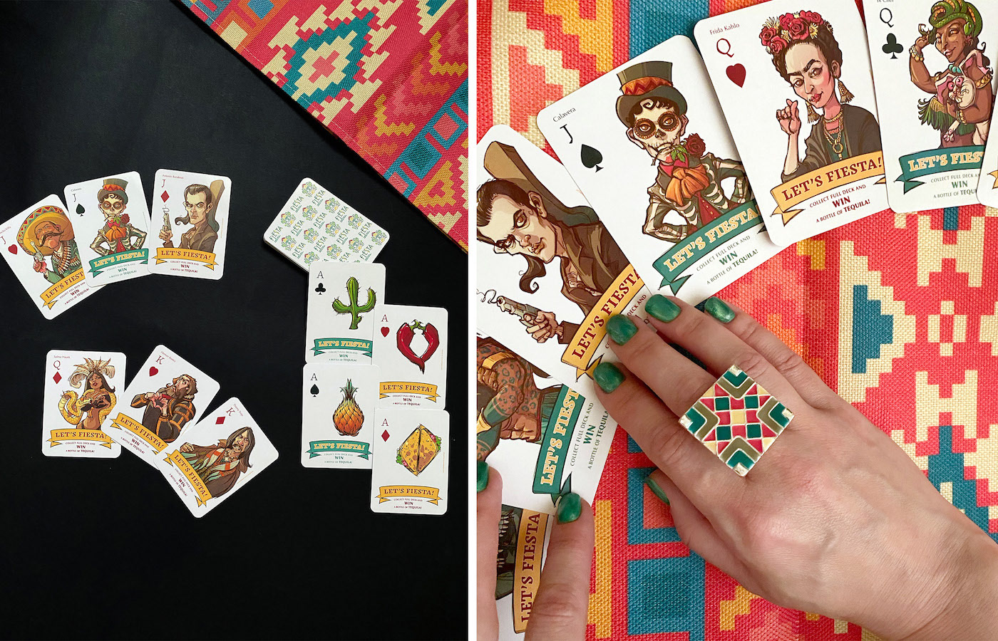 Mexican Promo cards project. Real life photo.