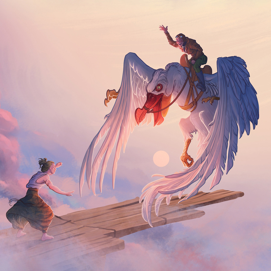 "Good News" Illustration for the fantasy book called "Varan"