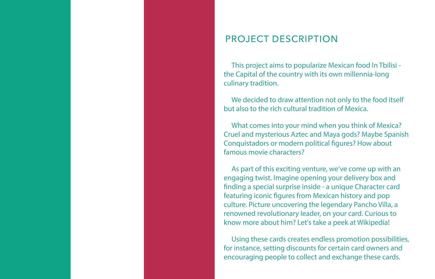 Mexican Promo cards project. Project description