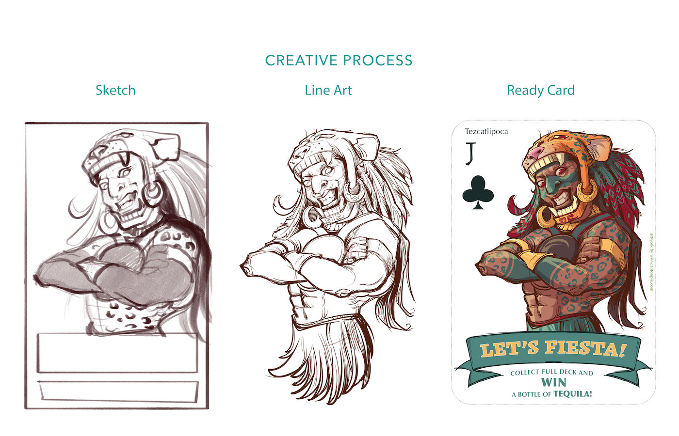 Mexican Promo cards project. Creative Process