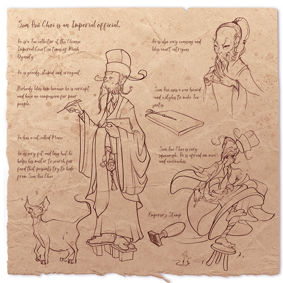 Chinese Fantasy Character Sketch