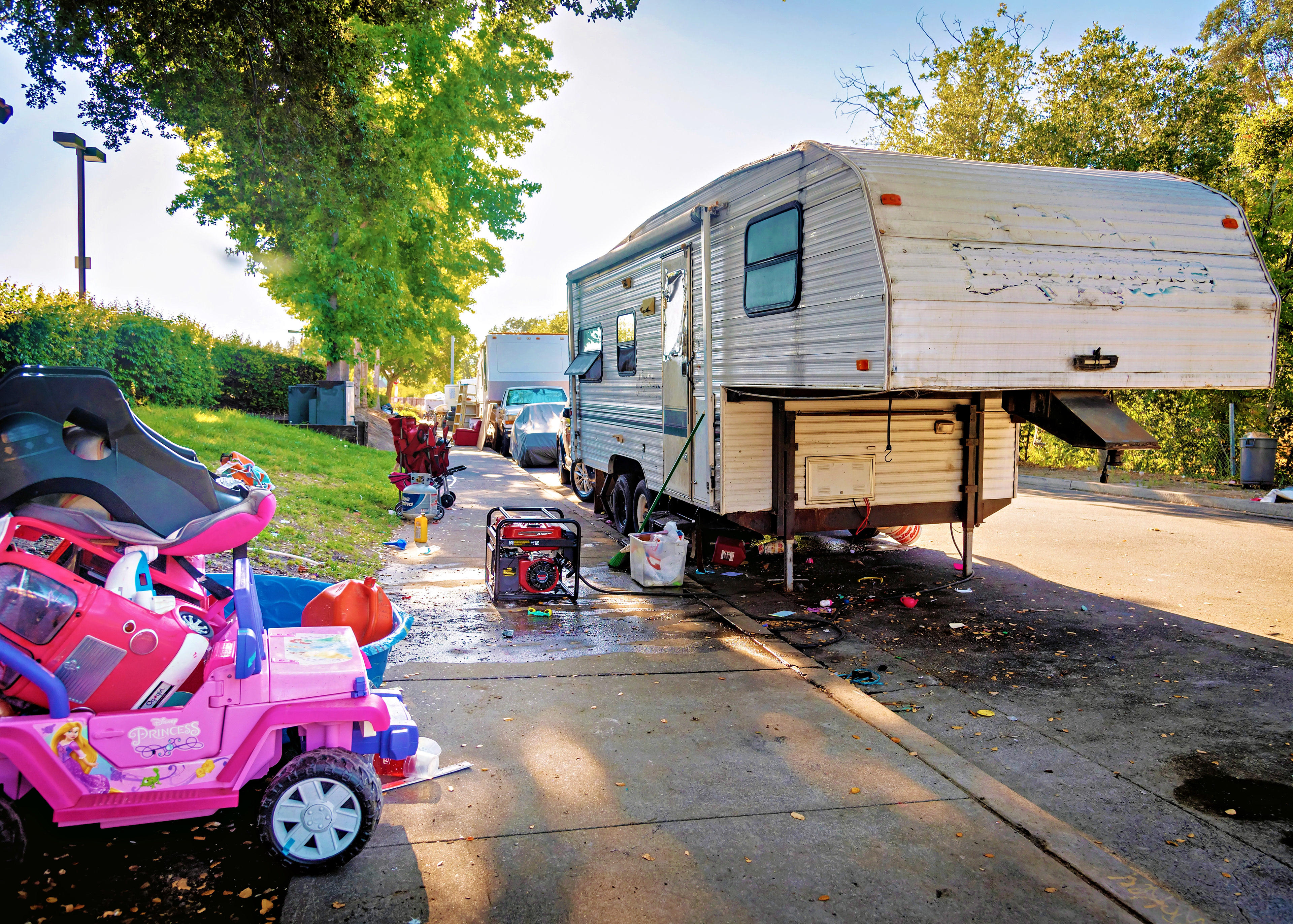 Homeless Encampment, Santa Rosa, California (for Sonoma County Gazette)