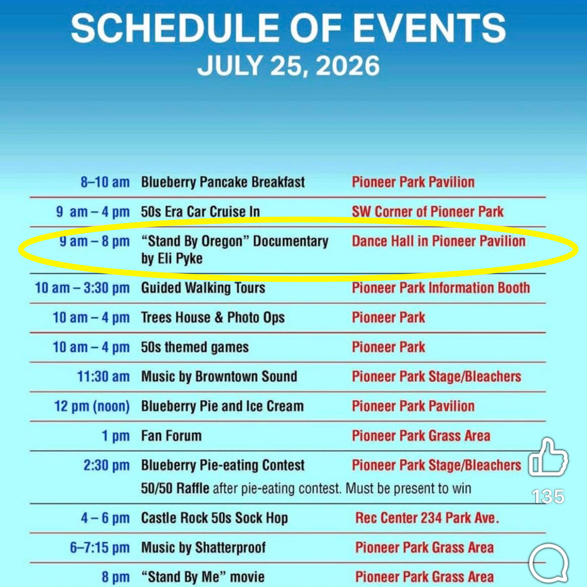 Brochure for festival