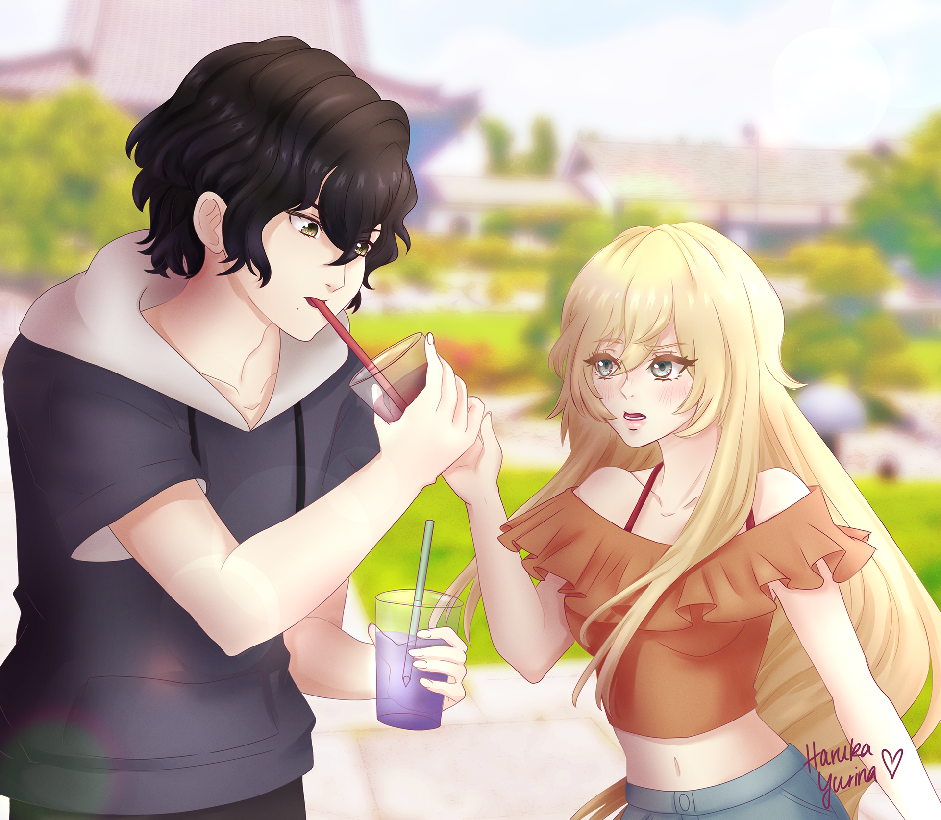 birthday drawing for @/y0i_sh on Insta (Their OCs)