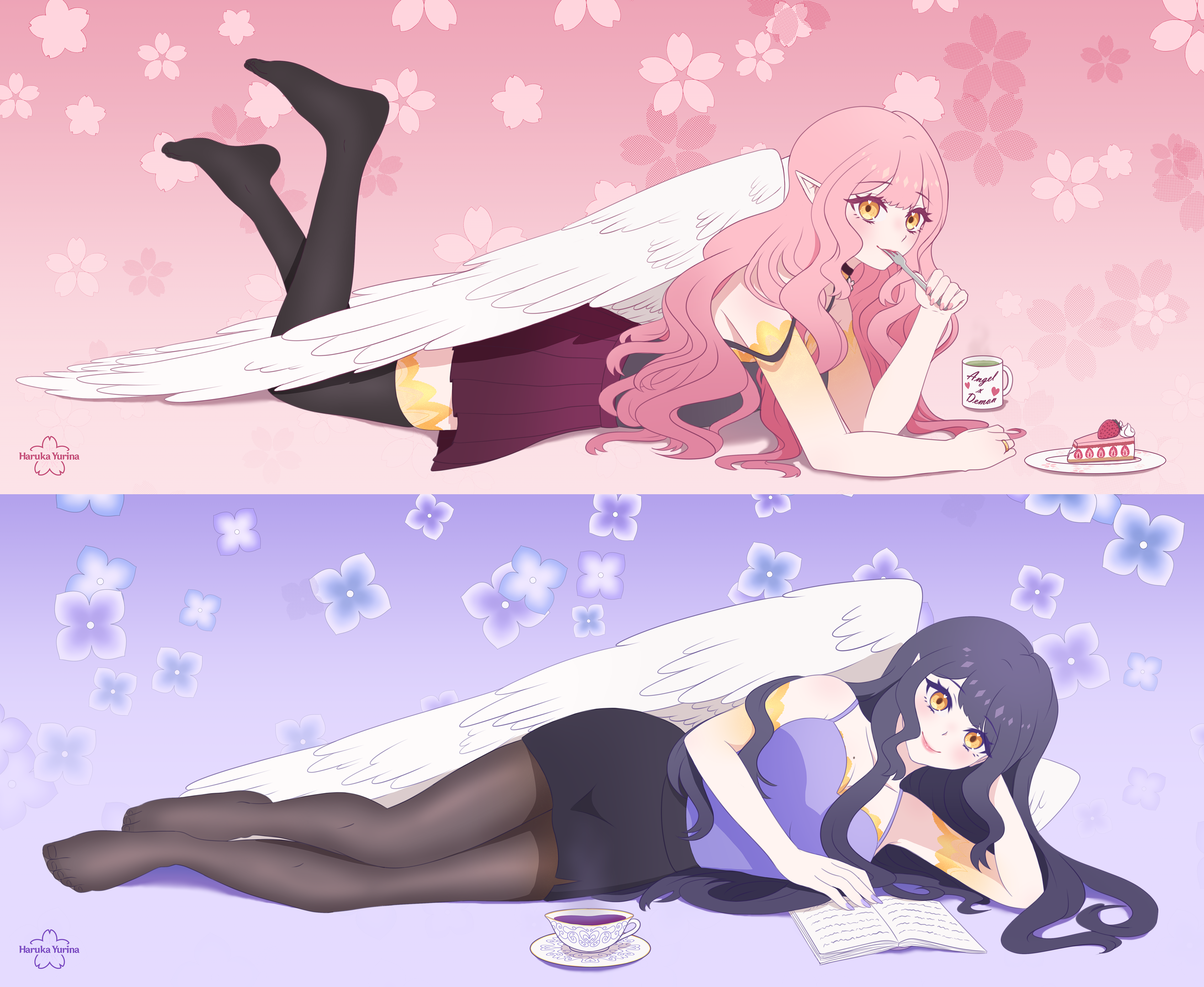 Haruka and Hina Mug Designs