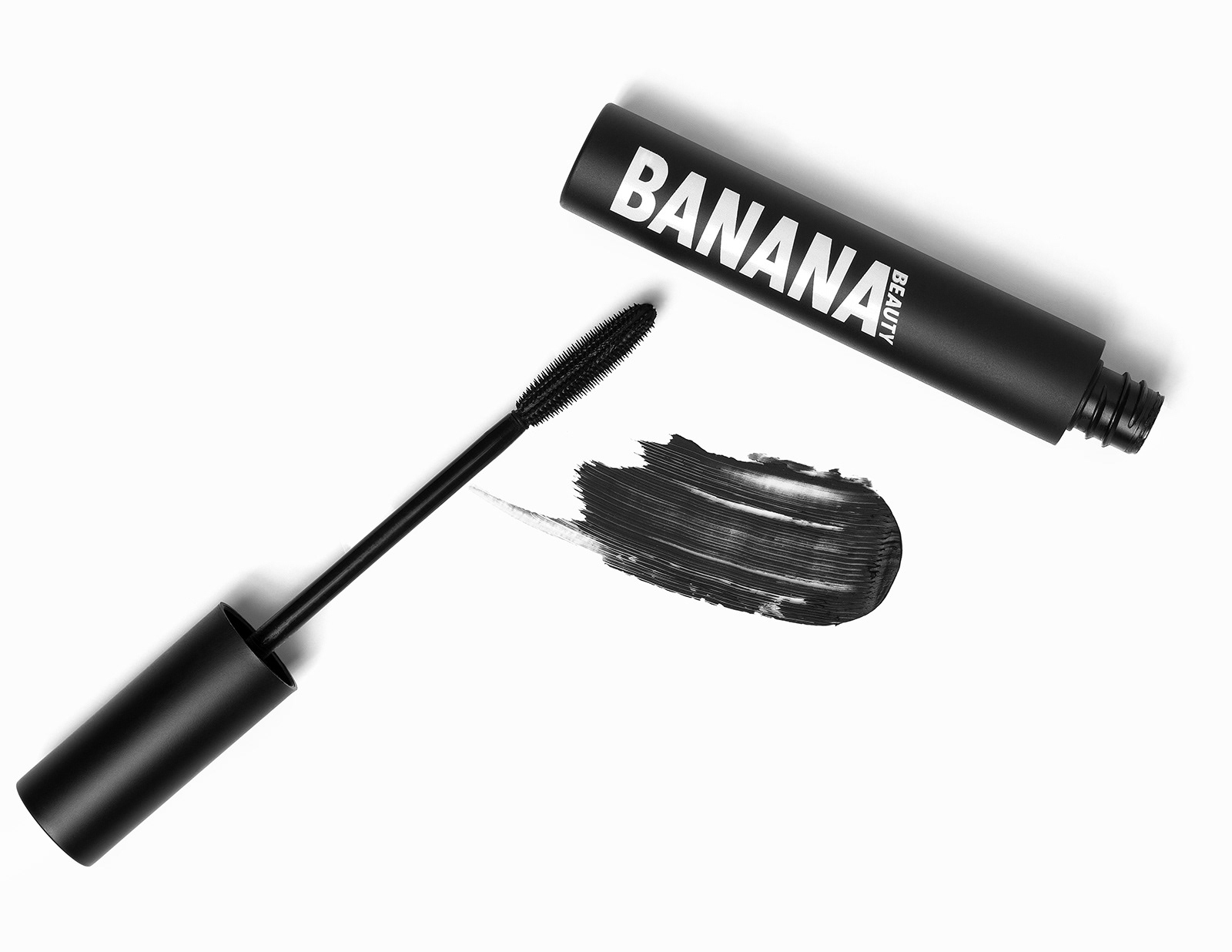 Produktfotografie, Mascara schwarz, weißer Hintergrund, Textur, Produktfotograf, Produktfotografin