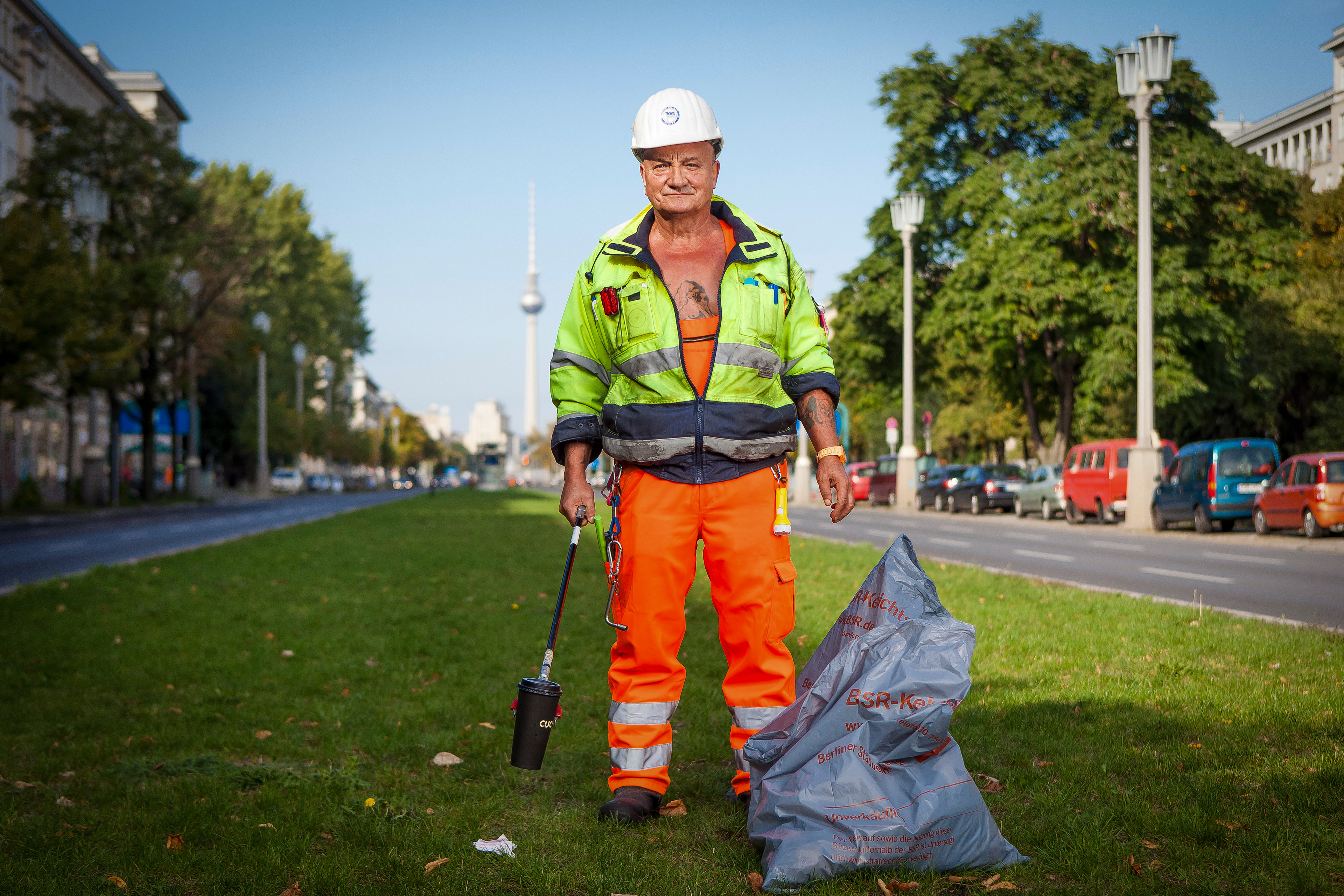Freiwilliger Müllmann Bernd Schulz