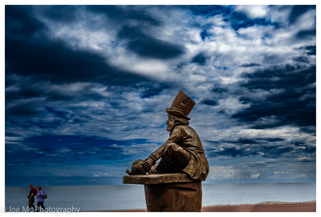 The Mad Hatter Statue Sculpture, promenade Llandudno Wales Uk.