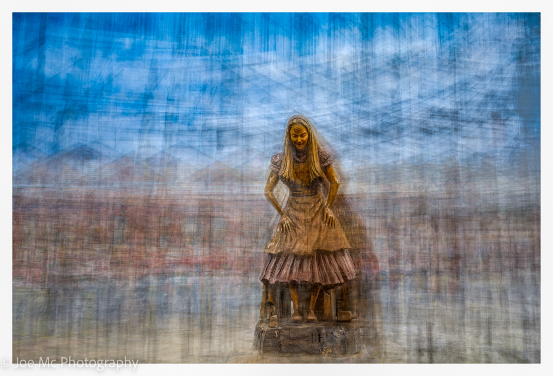 Alice in Wonderland Sculpture, Augusta St, Llandudno Wales Uk.