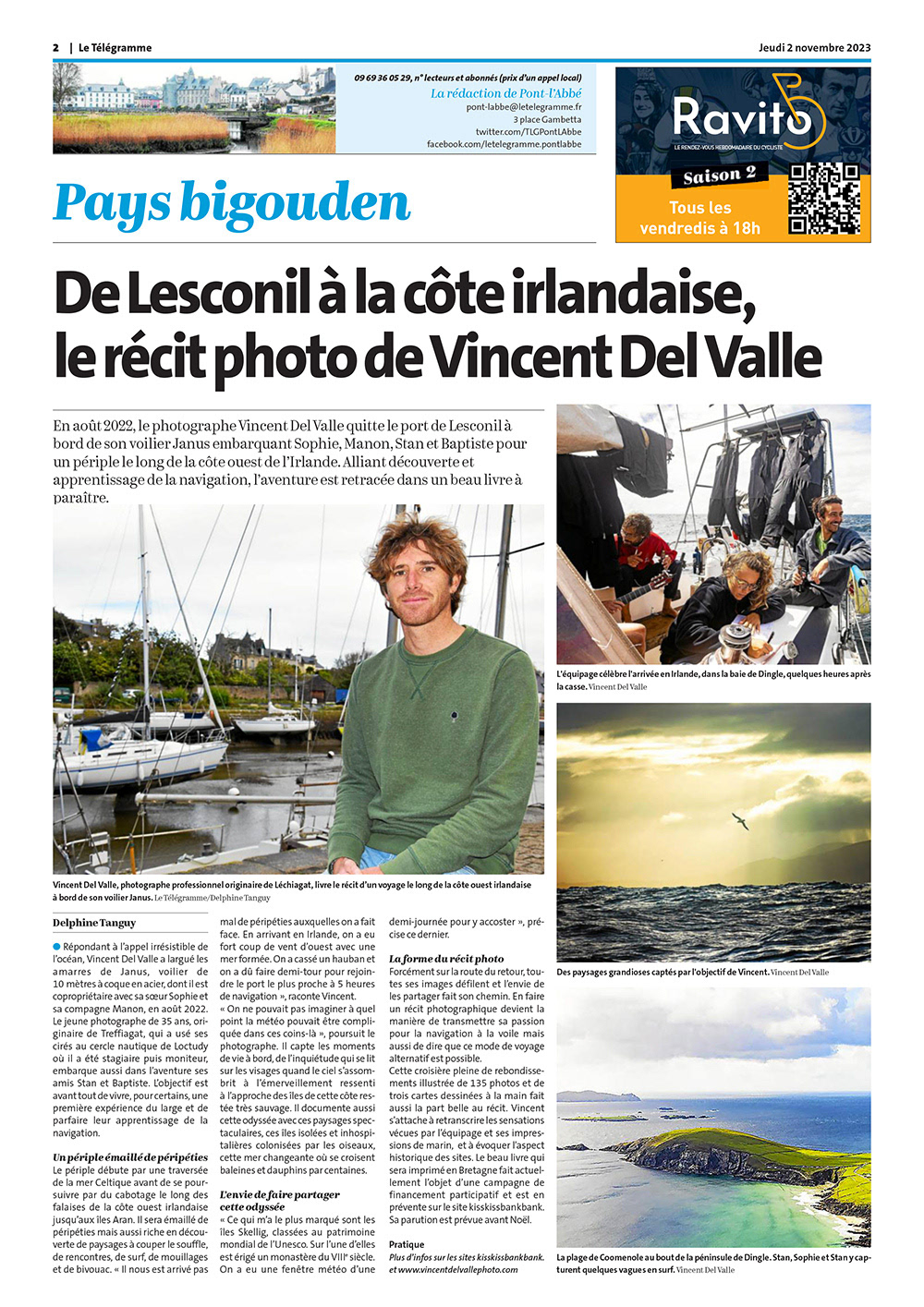 Le Télégramme 02/11/2023 - pleine page