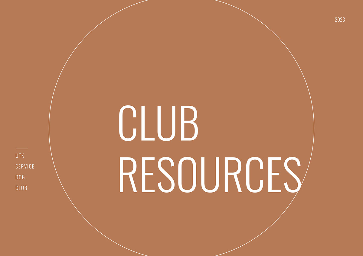UTK Service Dog Club - RESOURCES