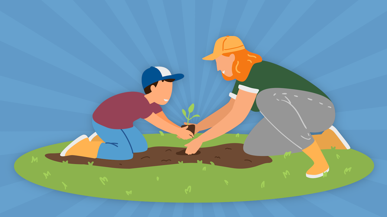 Still from a spot animated for HOI United Way