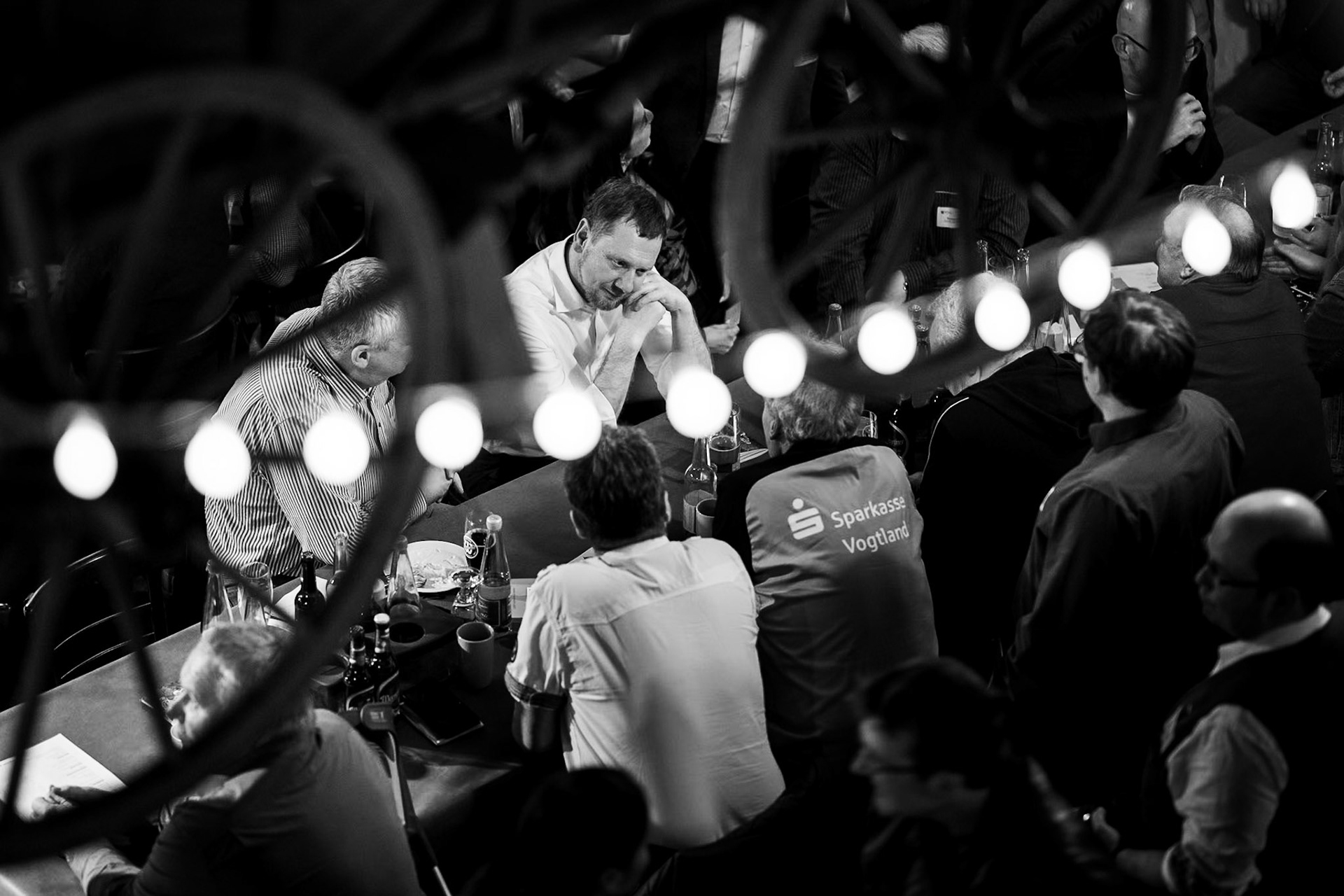 Sachsens "Staatsregierung im Gespräch", fotografiert für die Sächsische Staatskanzlei, Wernesgrün, 4.03.2024